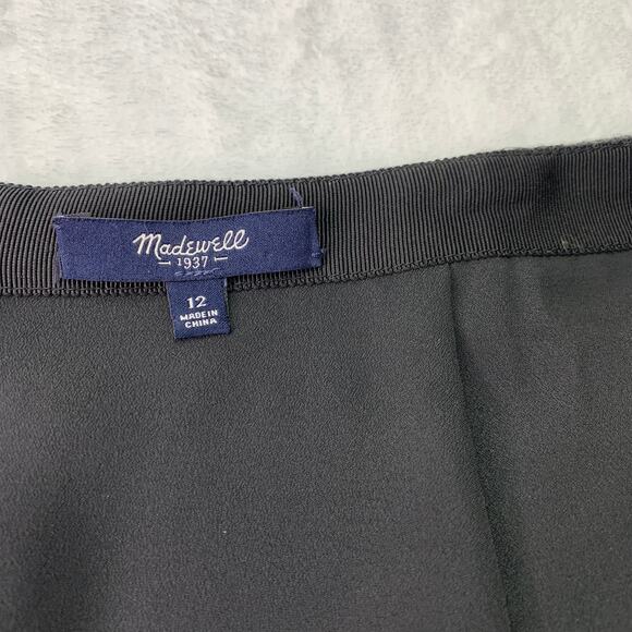 Madewell Size 10 Boulevard A-Line Flare Micro Mini Skirt Gray Wool Skirt - Picture 3 of 6